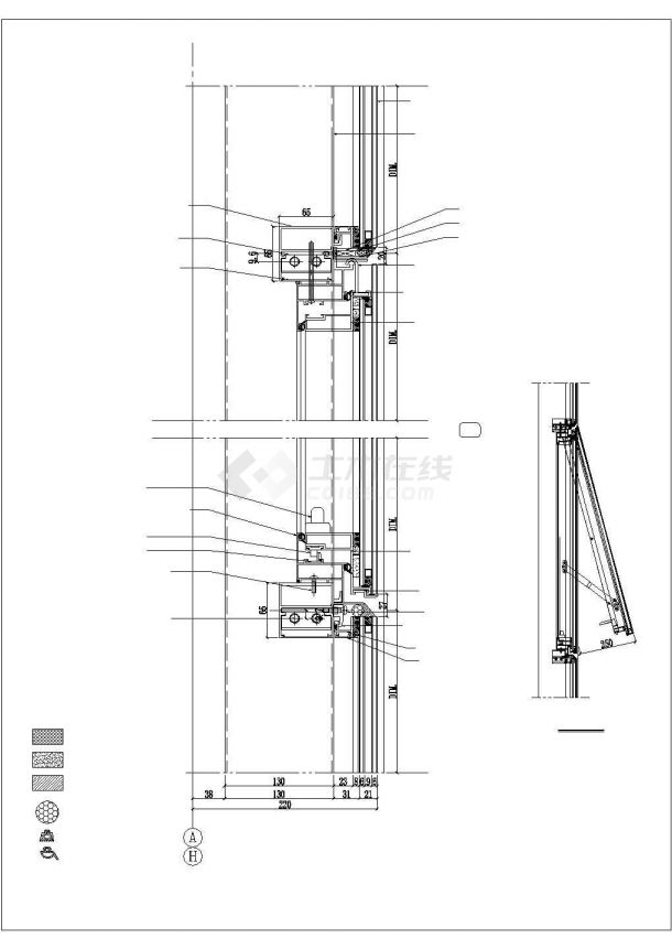 某地二十層五星級(jí)酒店明框玻璃幕墻施工圖設(shè)計(jì)方案